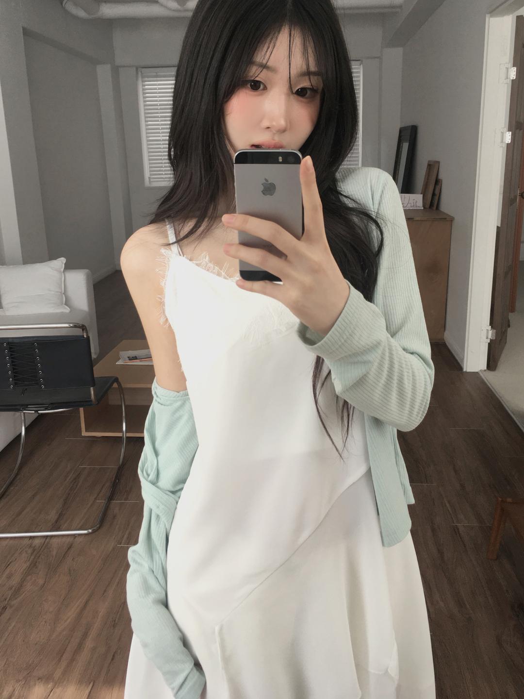 시프트에잇 [컬러예쁨💌/여리루즈핏] 민트 긴팔 골지 브이넥 가디건 아우터 4color