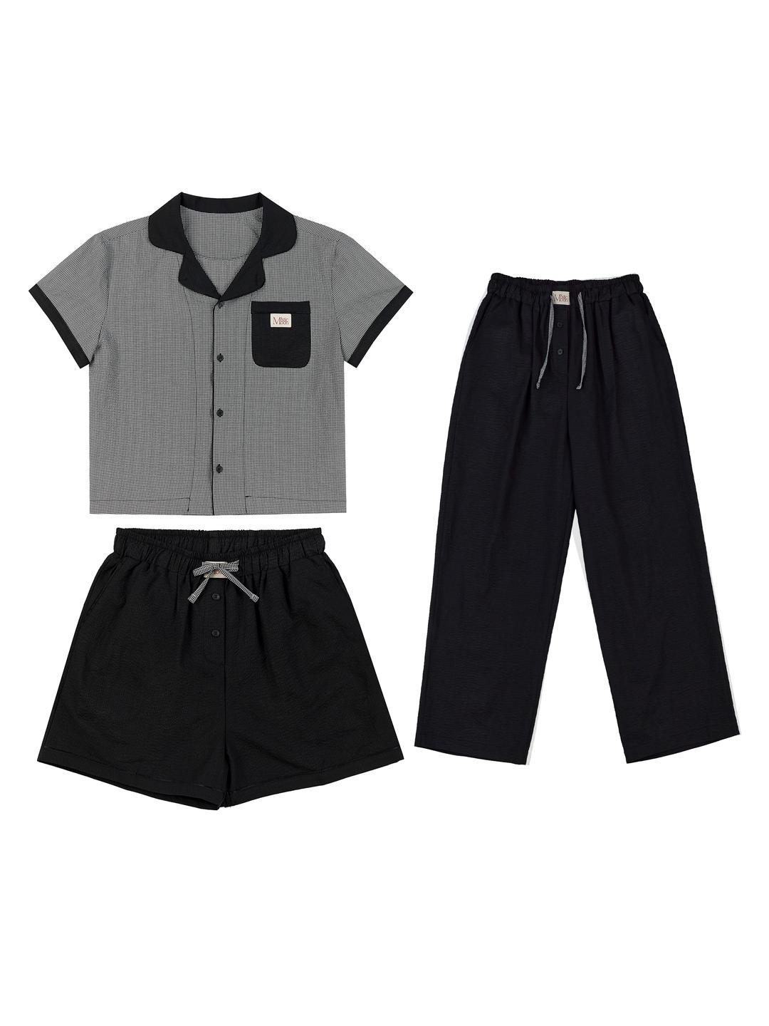 Check pajama 3pieces(midnight)