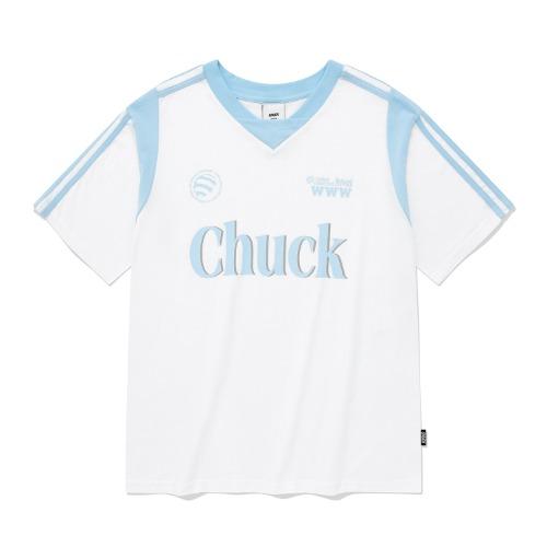 [10/4 예약배송] [6차 리오더] Chuck Uniform V-Neck T-Shirt, White