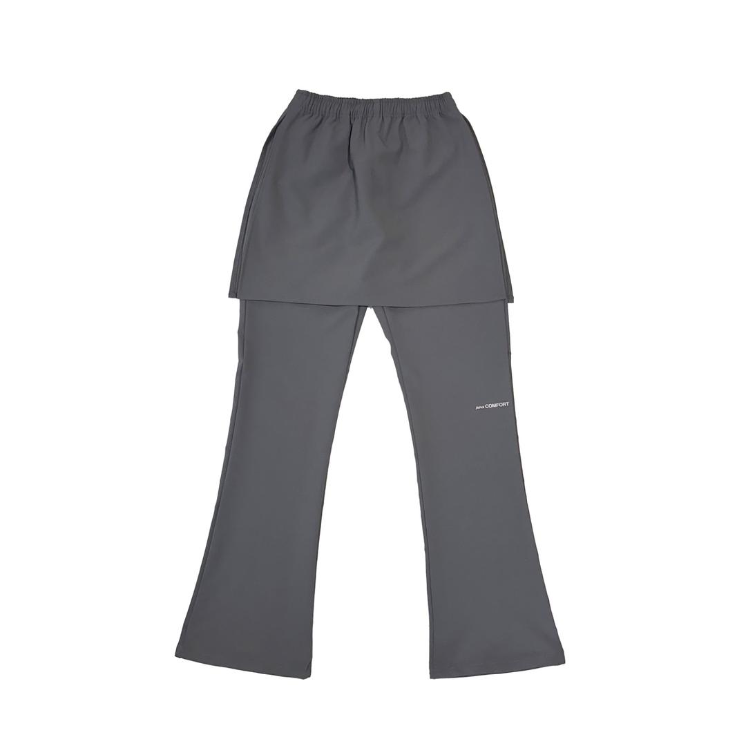 25-RE2 SLIM LAYERED PANTS (CHARCOAL)