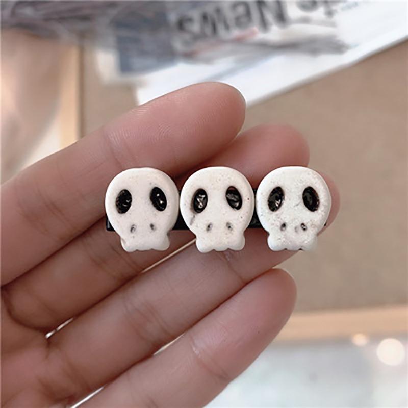 Harajuku Skull Head Hair Pins for Girls Women Fashion Hair Accessories Punk Cool Skeleton Hair Clips Hairwear Jewelry Rock New
