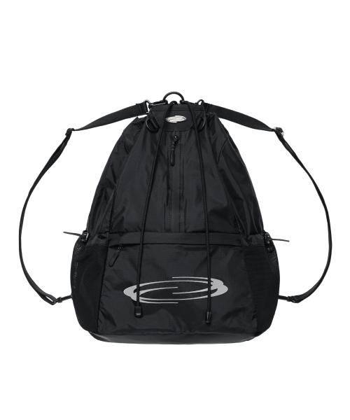 Mesh Pocket String Bag - Black