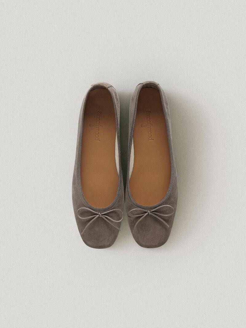 Taupe Bean Ballet Flat (Vibram Sole)