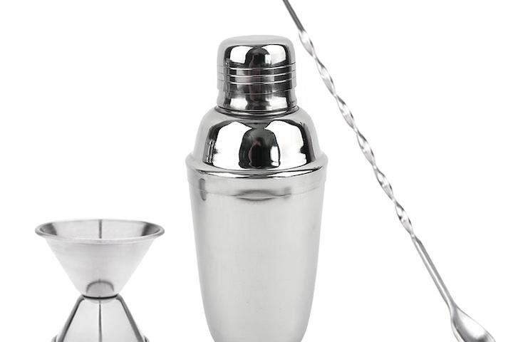 스텐 칵테일 쉐이커 700ml (쉐이커+지거+바스푼 세트)