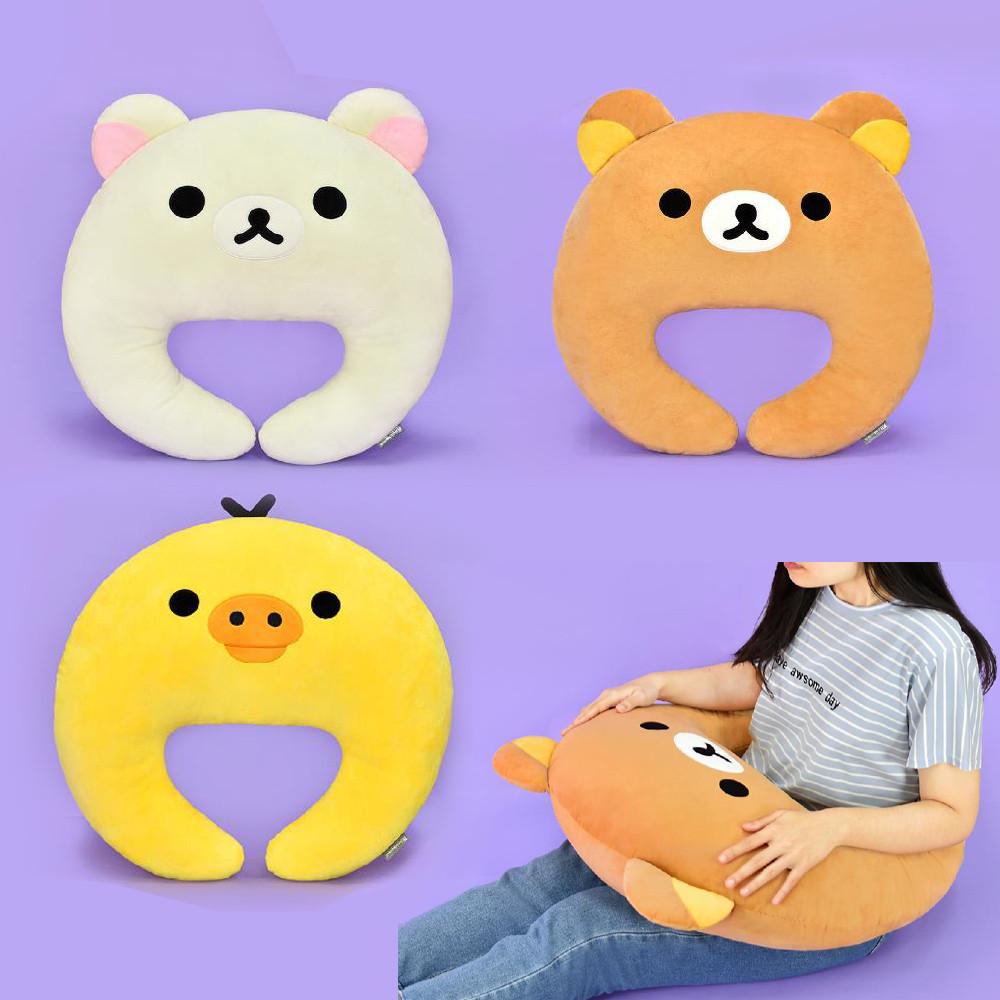 특가데이 리락쿠마 캐릭터 반월쿠션 15인치 허리고정 독서 안정감 포근한 감성 디자인