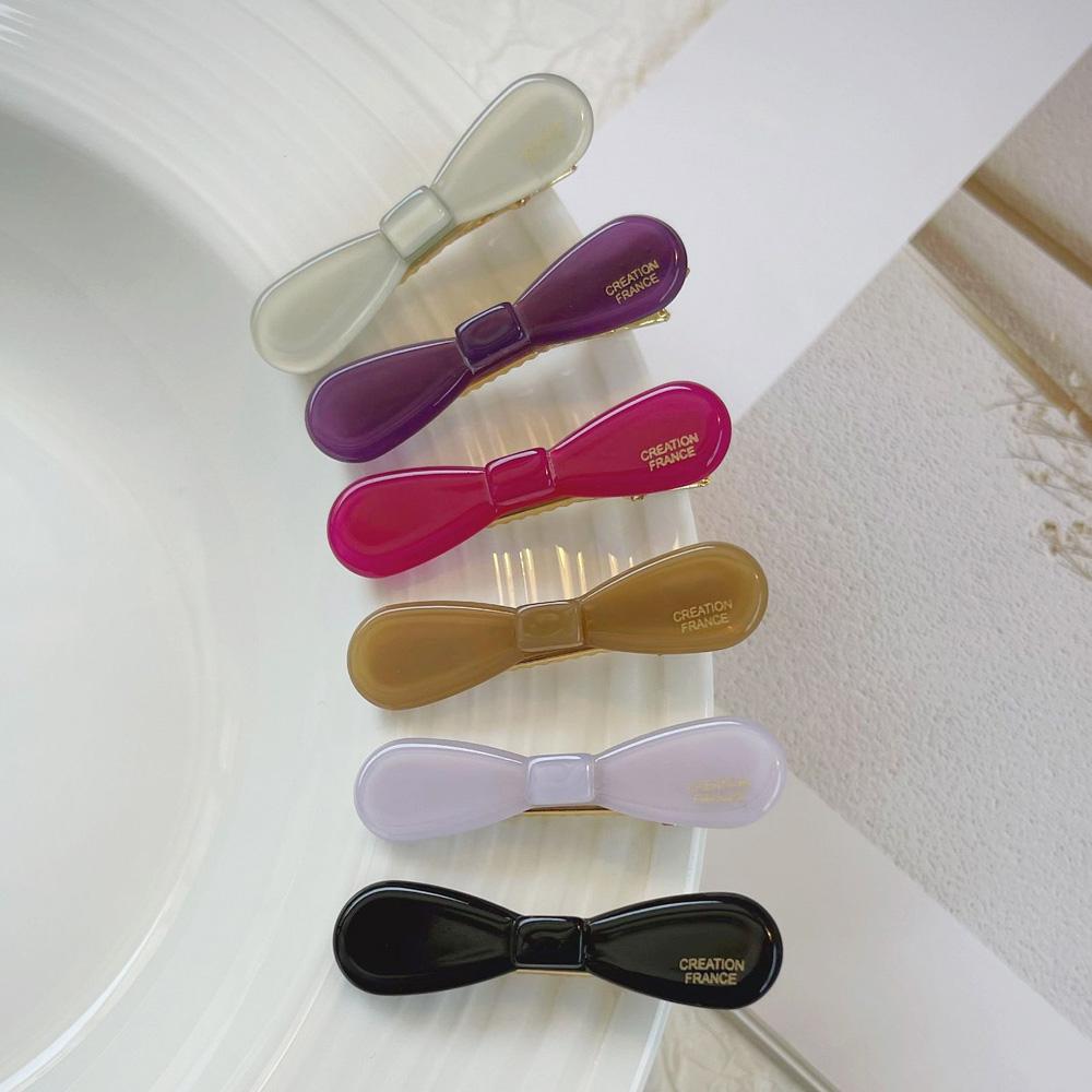 프랑스핀 2개1쌍 미니 리본 클립 옆머리 앞머리 고정 집게핀