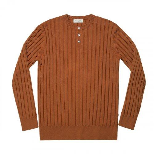 Reverse Henly neck Knit (Orange)