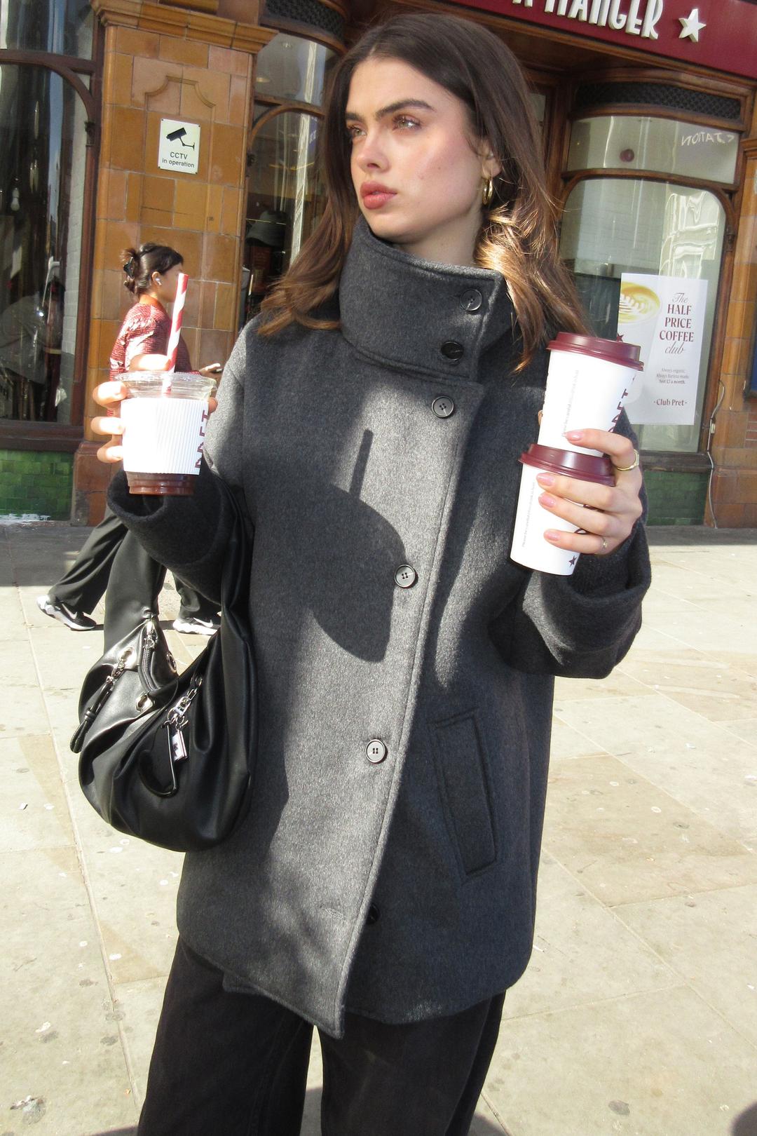 [4차 리오더] Double Breasted Coat (grey)