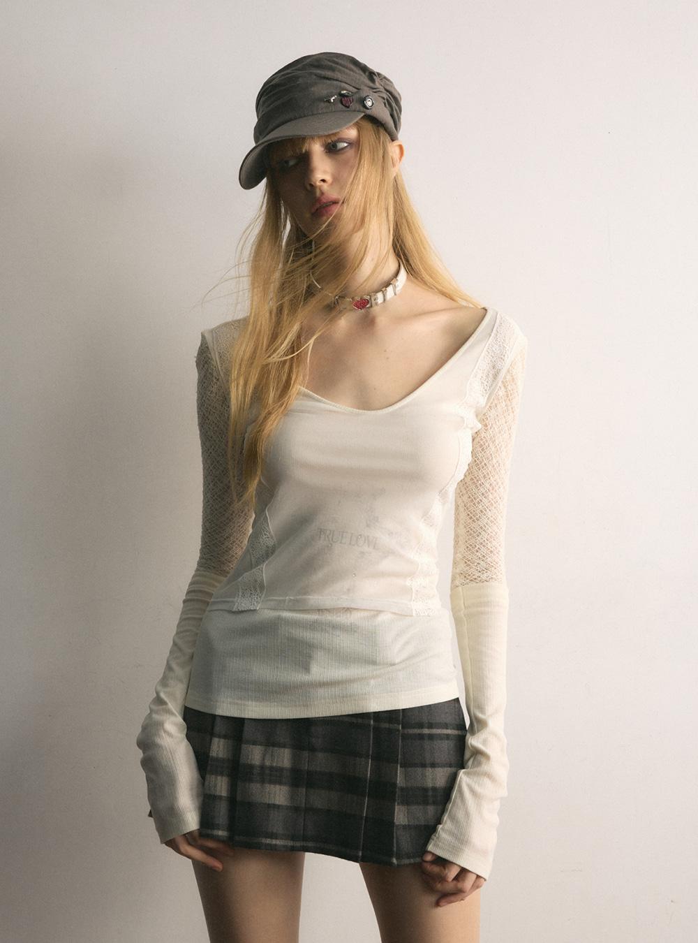 Soft Lace Patchwork Truelove Top