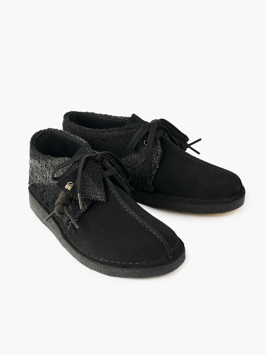 Sun-Bleached Raw Edge Desert Trek - Black