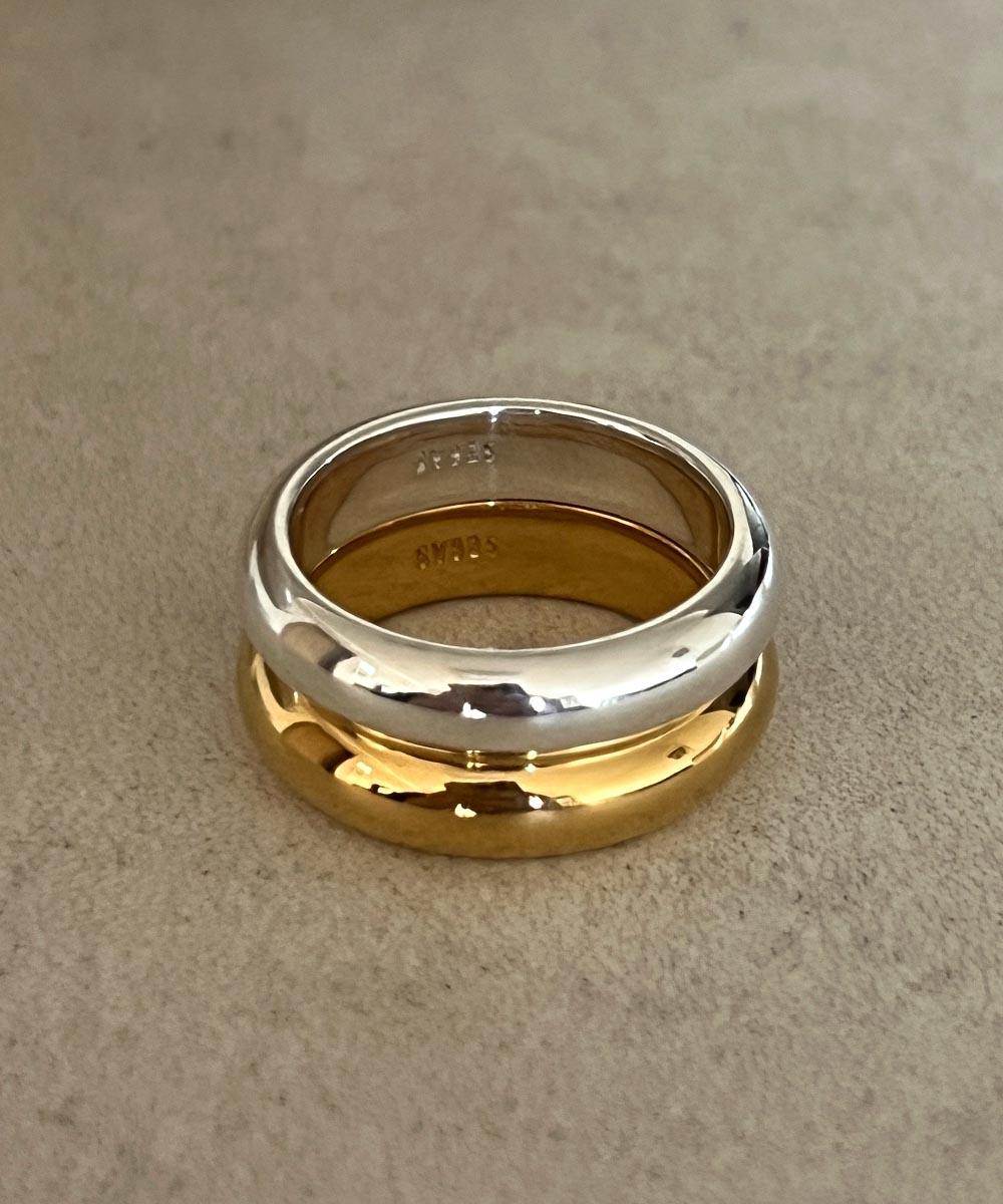 [무배] (3호-19호) 실버925 볼드 5mm 앵게이지 반지 2colors (가락지 쌍가락지)