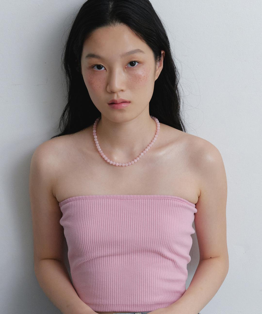바이위켄드 Fika gemstone necklace_pink