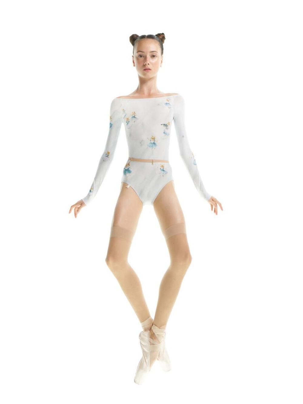 MOUSY – BOATNECK LEOTARD WITH LONG SLEEVES – BABY BLUE