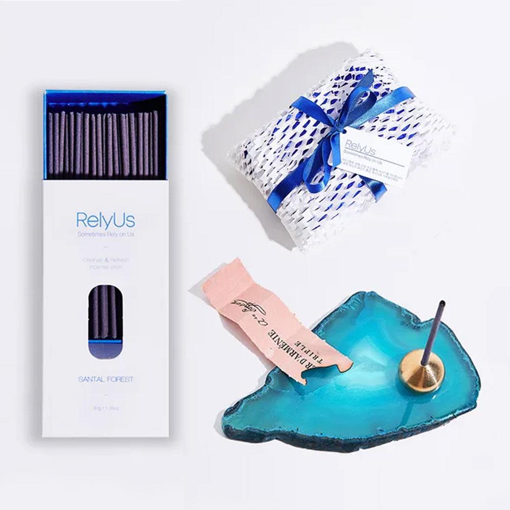 [선물포장]인센스스틱 + 크리스탈 받침대 + 인센스 홀더 세트 결혼 선물 추천