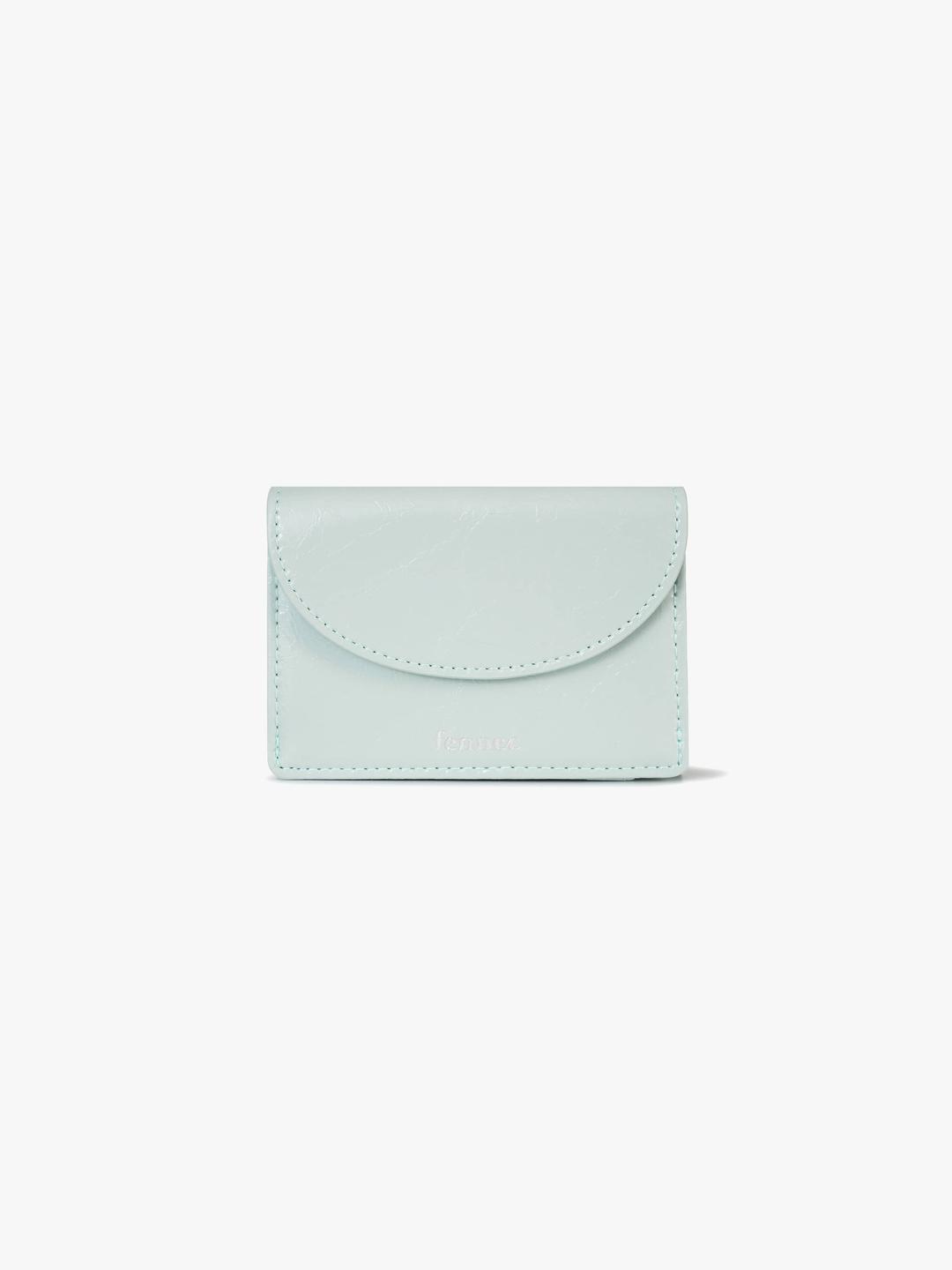 CRINKLE HALFMOON MINI WALLET - PALE MINT