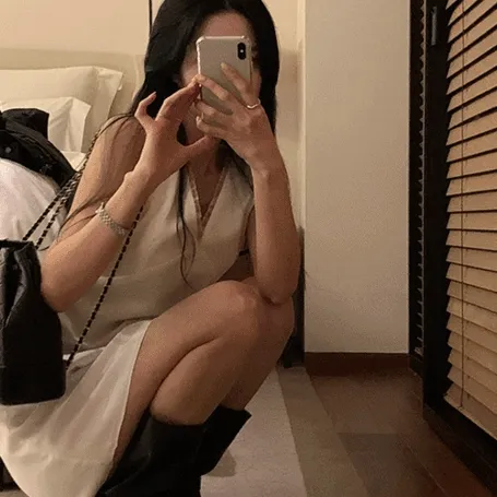 [로맨틱무드/레이어드템][자체제작] 루엔 새틴 원피스