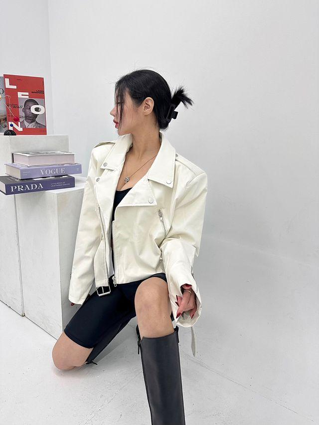 [가을필수템] 레더 버클 라이더자켓