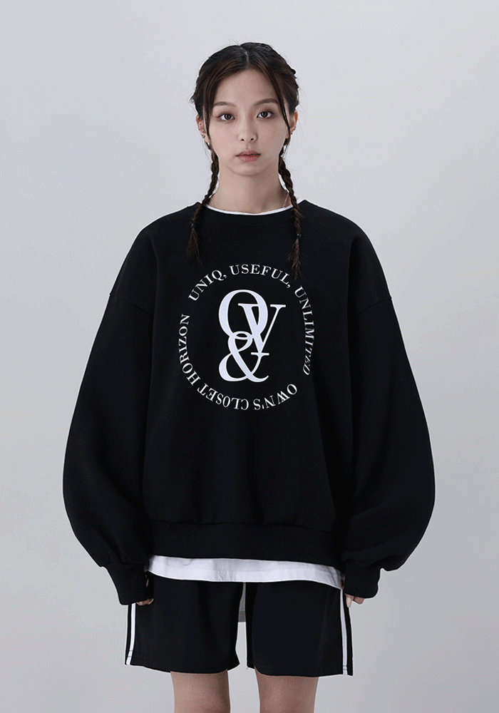 [MADE] Over& 서클 로고 오버핏 맨투맨