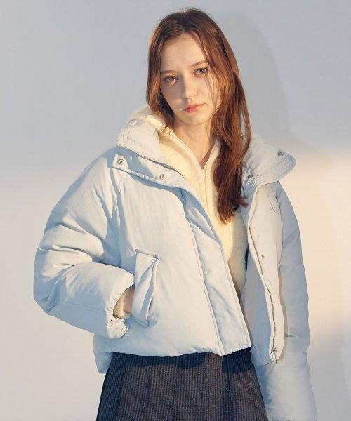 자수 포인트 레글런 푸퍼 [SKY BLUE]