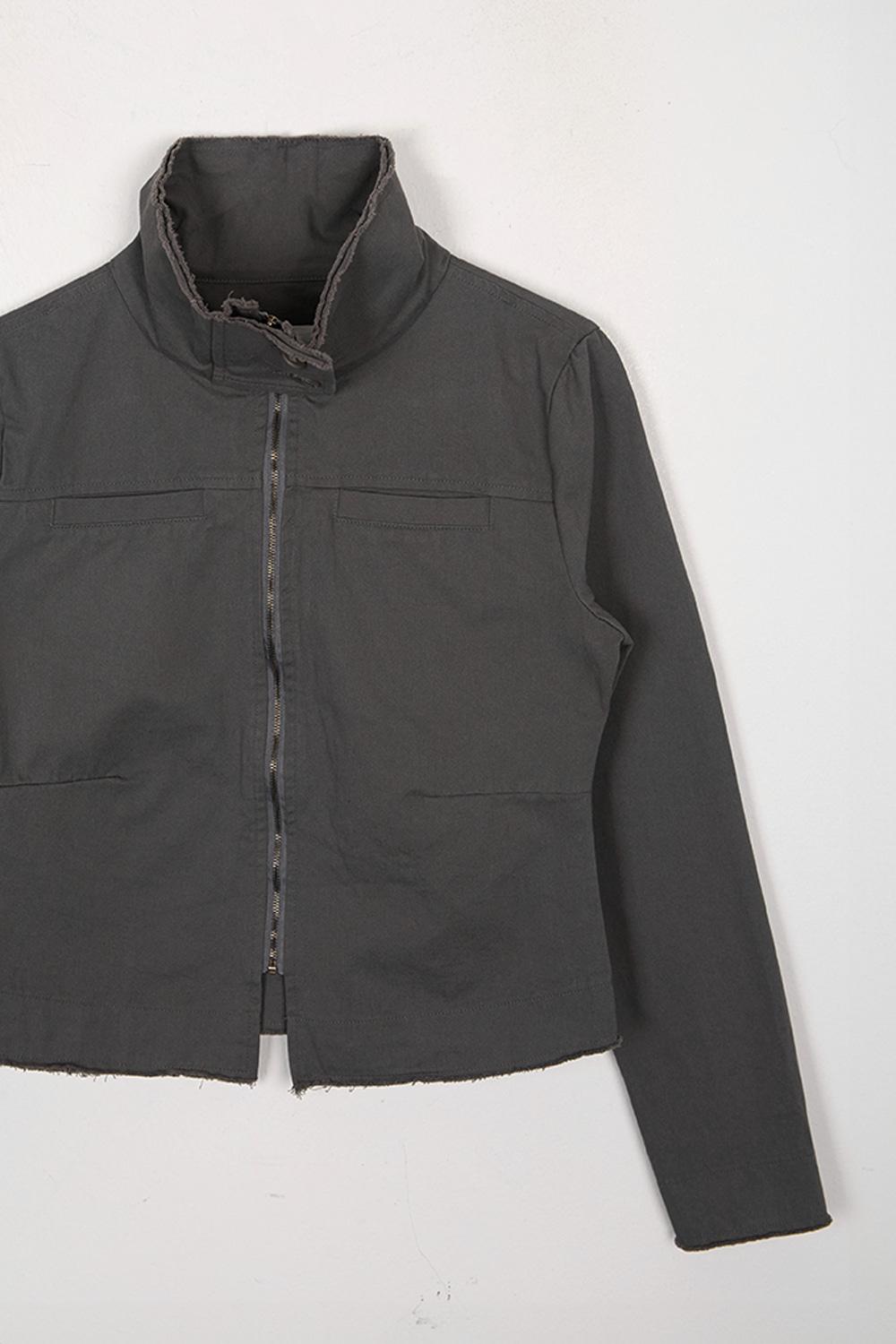 HIGH NECK WASHED BLOUSON