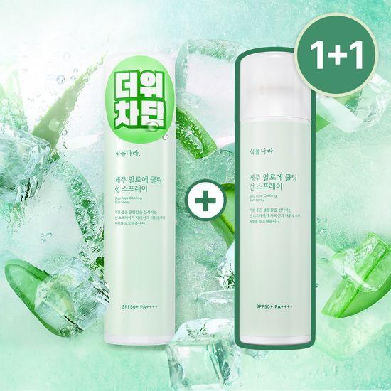 [단품/1+1]NEW 식물나라 제주알로에 쿨링 선 스프레이