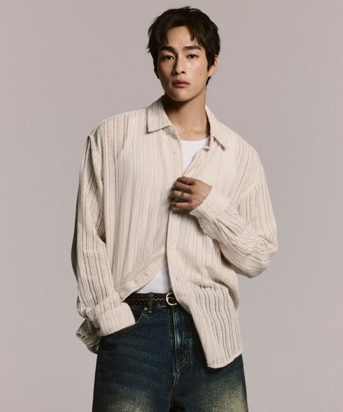 릴렉스드 크로셰 셔츠 [아이보리]