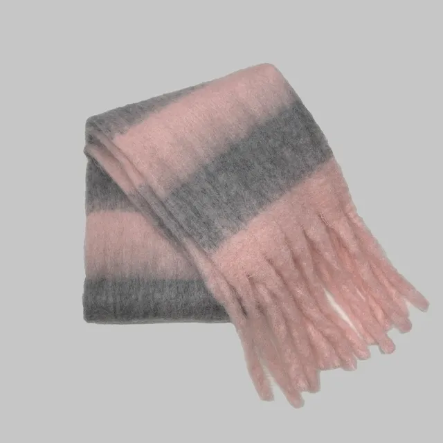 DEENO STRIPE TASSLE MUFFLER