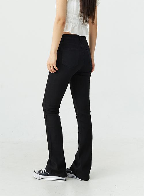 [무료배송] 블랙 스판 부츠컷 팬츠(150ver,160ver,170ver) U3006 (3 length)