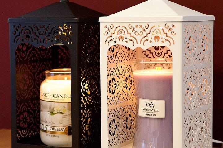 스크롤(Scorll) 캔들워머+우드윅캔들 라지자+전구2개 세트(빛조절/터치/타이머)