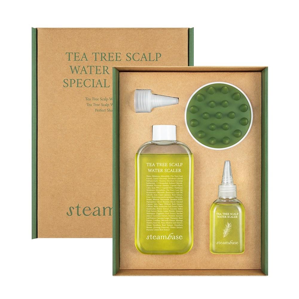 [공식] 스팀베이스 유분개선/정수리냄새케어 티트리 워터 두피 스케일러 3종 세트 (탈모완화기능성) - 헤어케어세트 | 쿠팡