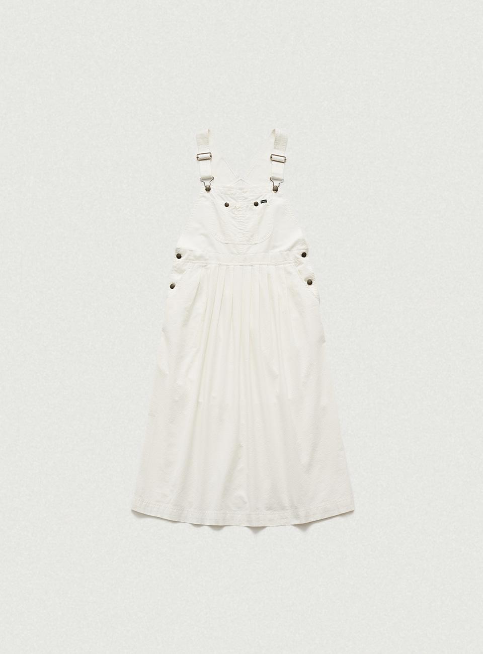 Ivory Cotton Gardener Overall Dress [3월 말 순차 배송]