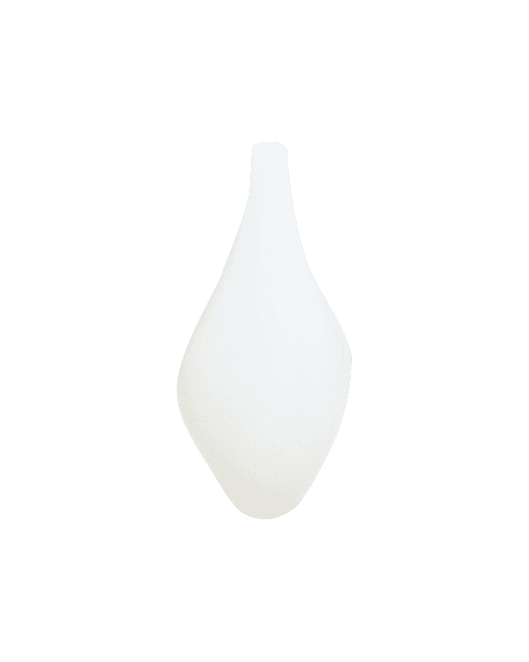 White Opaline Teardrop Vase