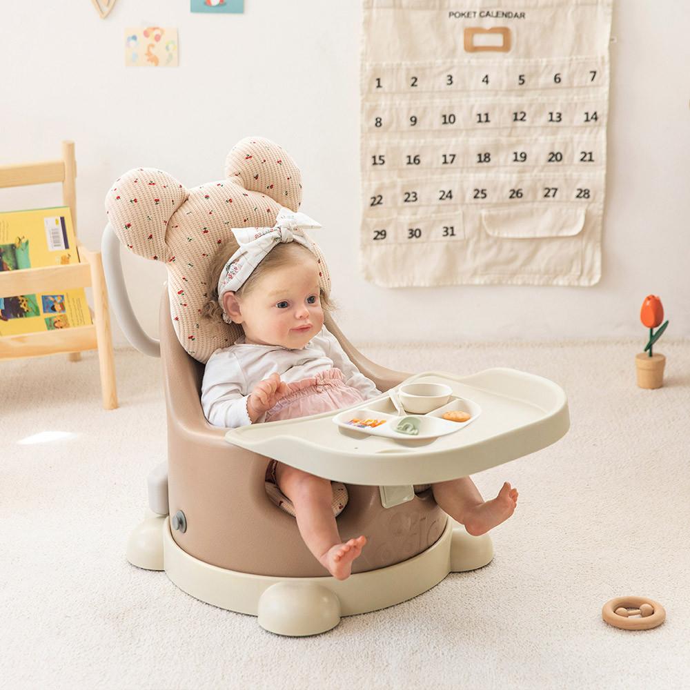 에시앙 아기의자 P-Edition+와플베어2종(베개+라이너) 이유식 에시앙범보의자