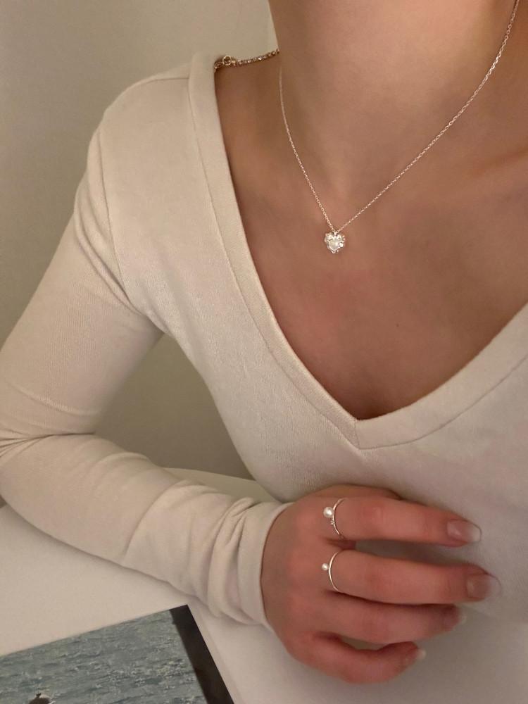 925silver 빈티지 클래식 러브 목걸이