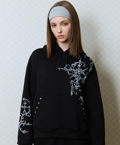 GT PRINTED HOODIE(BLACK)