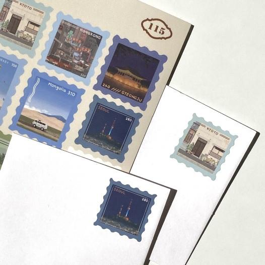 [115룸] 여행 우표 스티커 ver.2