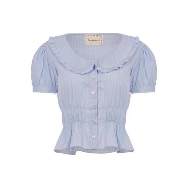 Lovely frill blouse (Sky blue)