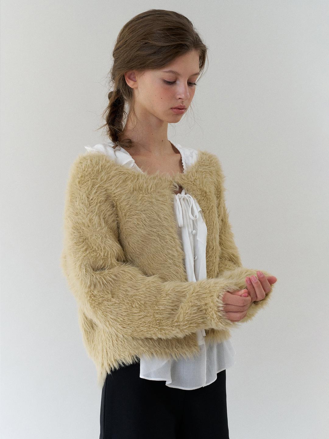teddy cardigan (camel)