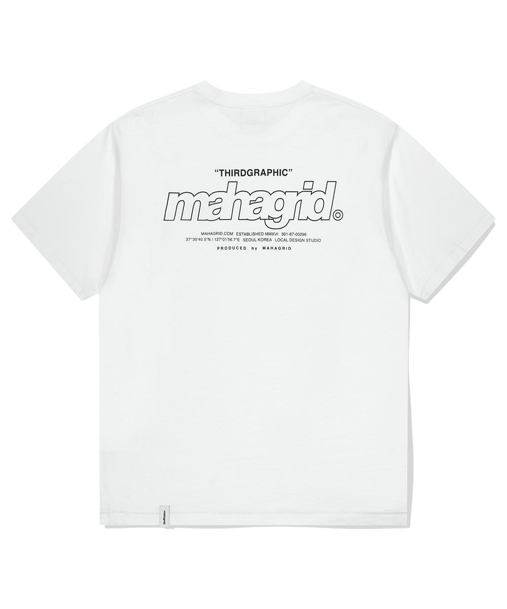 [Shipping Begin 6/13]BACK THIRD LOGO TEE[WHITE]