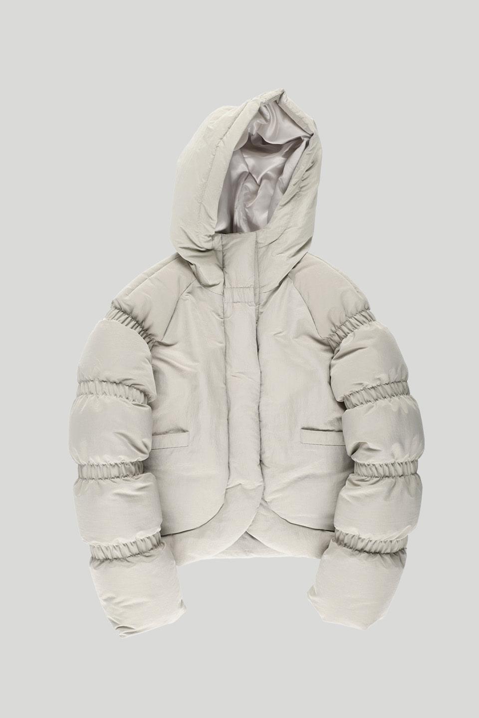 BANDED SLEEVE CURVE PUFFER