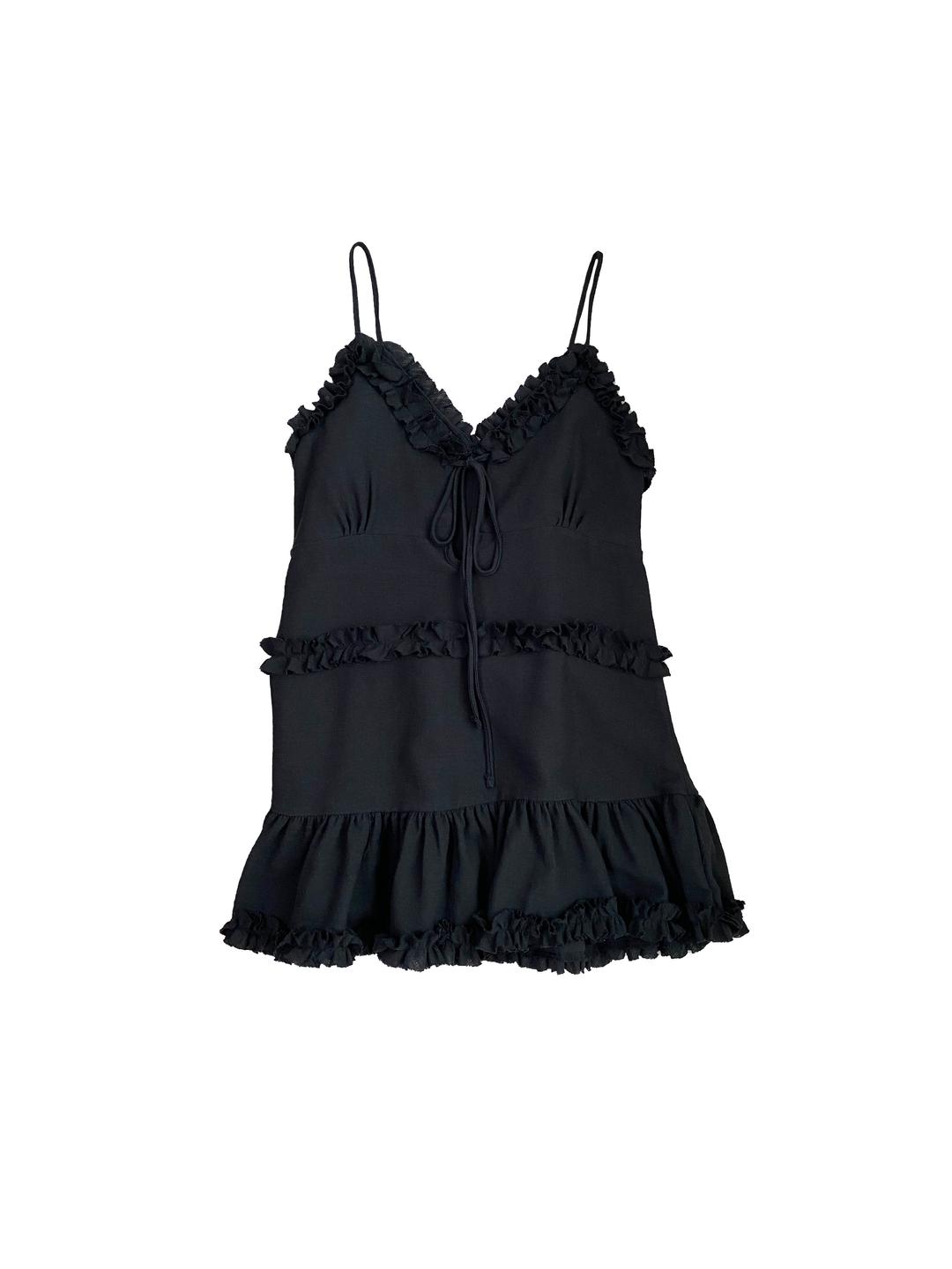 *select* Noir Ruffle Romance Dress