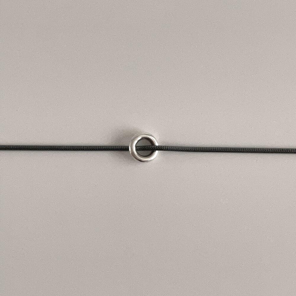 Doughnut necklace - Silver Doughnut(silver/뱀줄 체인 목걸이)