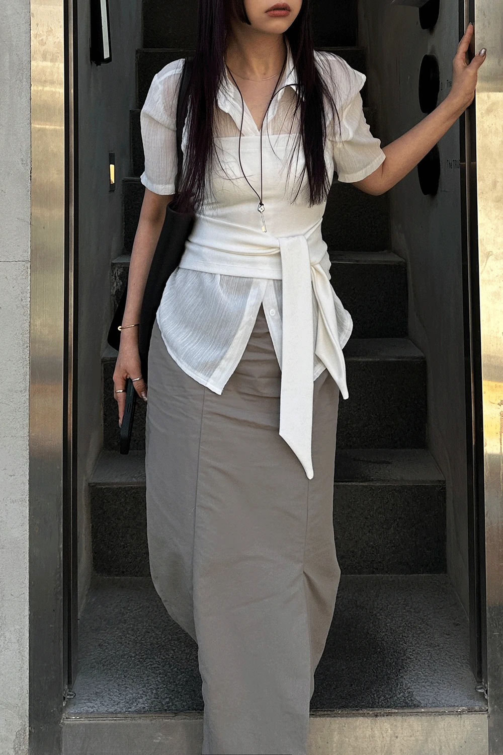 슬리브 튜브 탑 2 colors