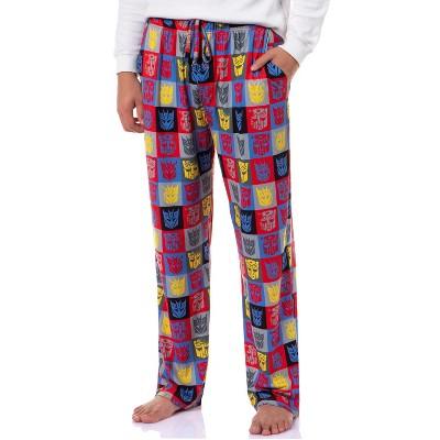 Intimo Transformers Men's Multiple Styles Sleep Pajama Pants (Square Panels, XX-Large) Multicolored