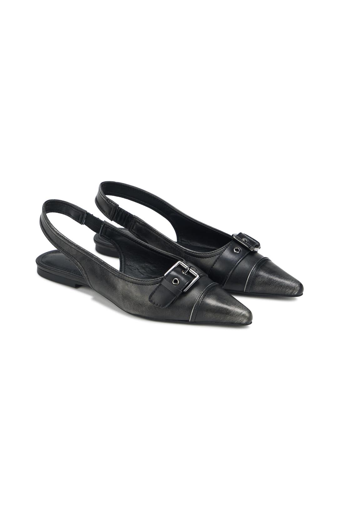 DEINET CRACK BUCKLE MULE IN BLACK