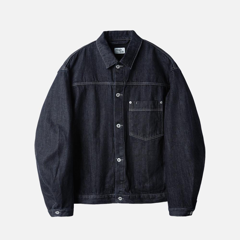 ROUGH SIDE[Signature] Drape Denim Jacket(One Washed)
