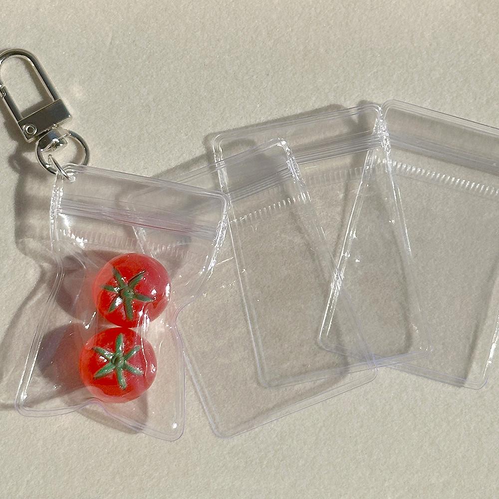 미니 지퍼백 키링 부자재 D고리 열쇠고리 만들기 DIY