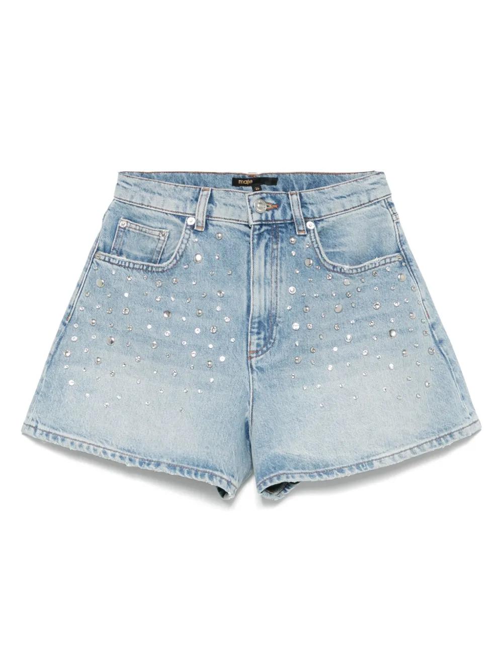 Maje 스터드 장식 쇼츠 | 블루 | FARFETCH KR
