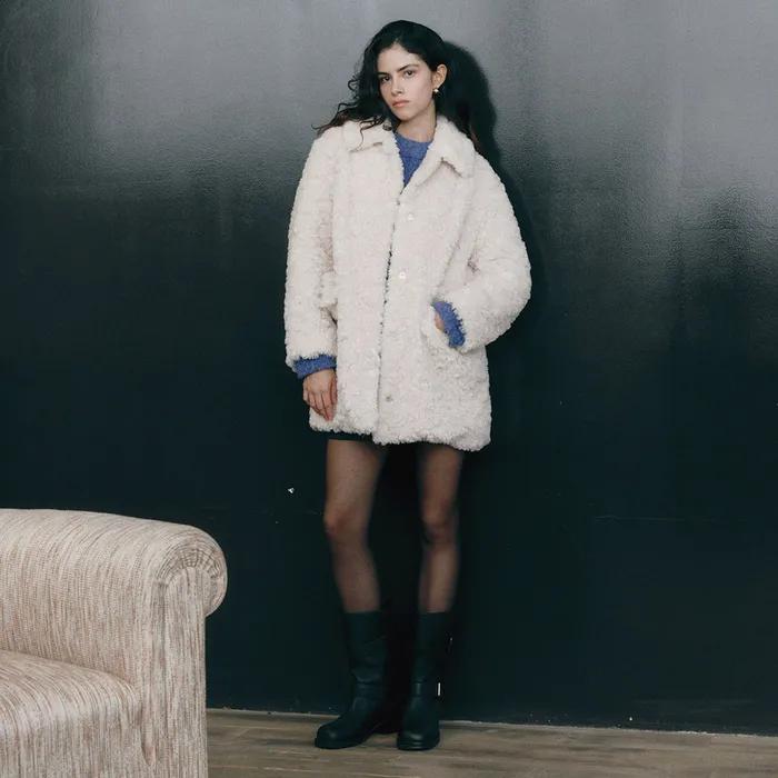 Faux Fur Half Jacket KF3WH4930_2COLOR