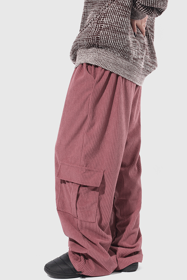Corduroy Under Cargo Pants [4color]